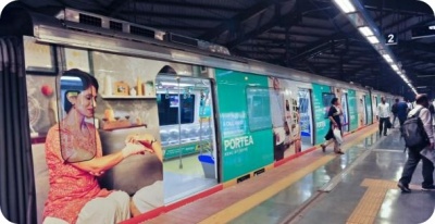 Mumbai Metro Train Exterior Wrap Advertising