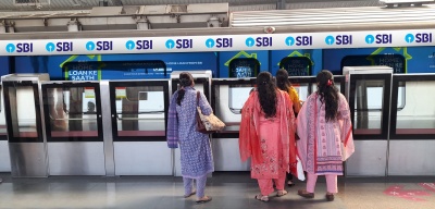 Delhi Metro Pink Line Half Wrap Advertising