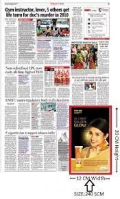 Times Of India Custom Sized Ads