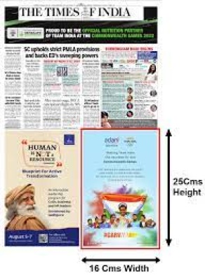Times Of India Quarter Page