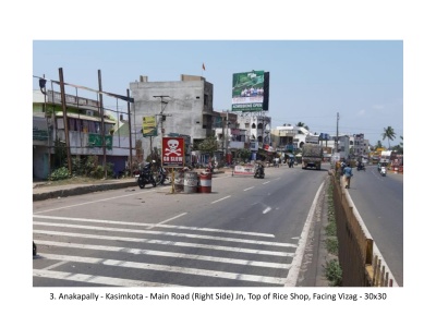 Kasimkota - Main Road Jn Top of Rice Shop  30ft x 30ft