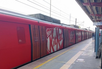 Delhi Metro Violet Line Train Wrapping 6 Coaches